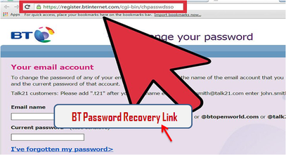 bt password recovery link