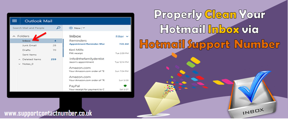 Clean Hotmail inbox via Hotmail Support